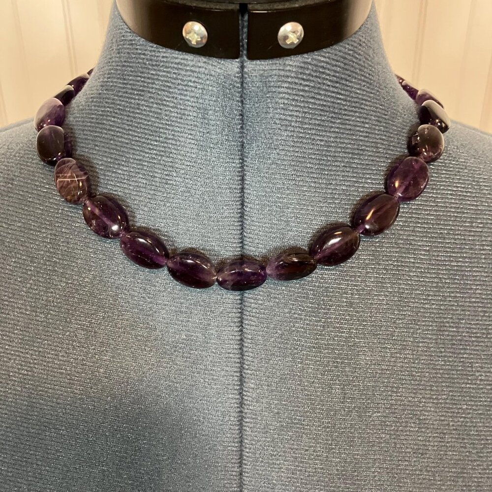 Handcrafted Amethyst Necklace (18-1/2" Long)